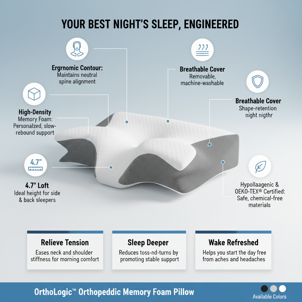 VouraFoam™ Orthopedic Memory Foam Pillow